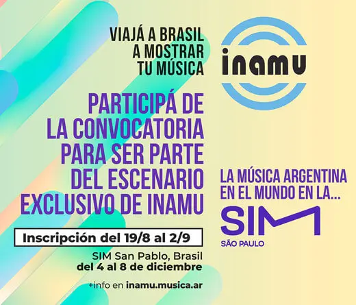 INAMU anuncia que est abierta la inscripcin para la Semana Internacional de la Msica de San Pablo.